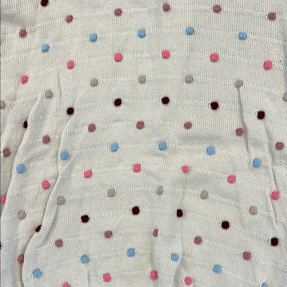 H&M Cream Pullover Sweater with Polka Dots and Long Sleeves - Picture 3 of 10